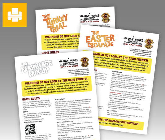 Holiday Hijinks Bundle #3 Print & Play