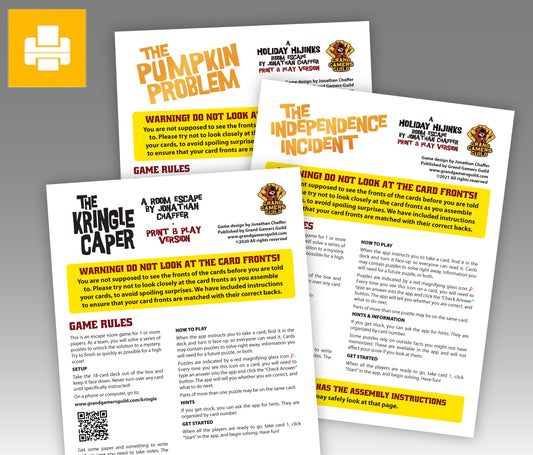 Holiday Hijinks Bundle #1 Print & Play