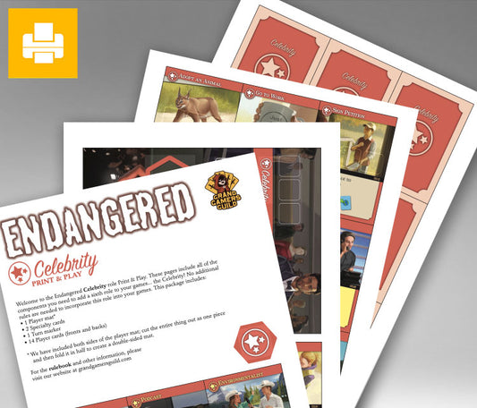 Endangered Celebrity Print & Play